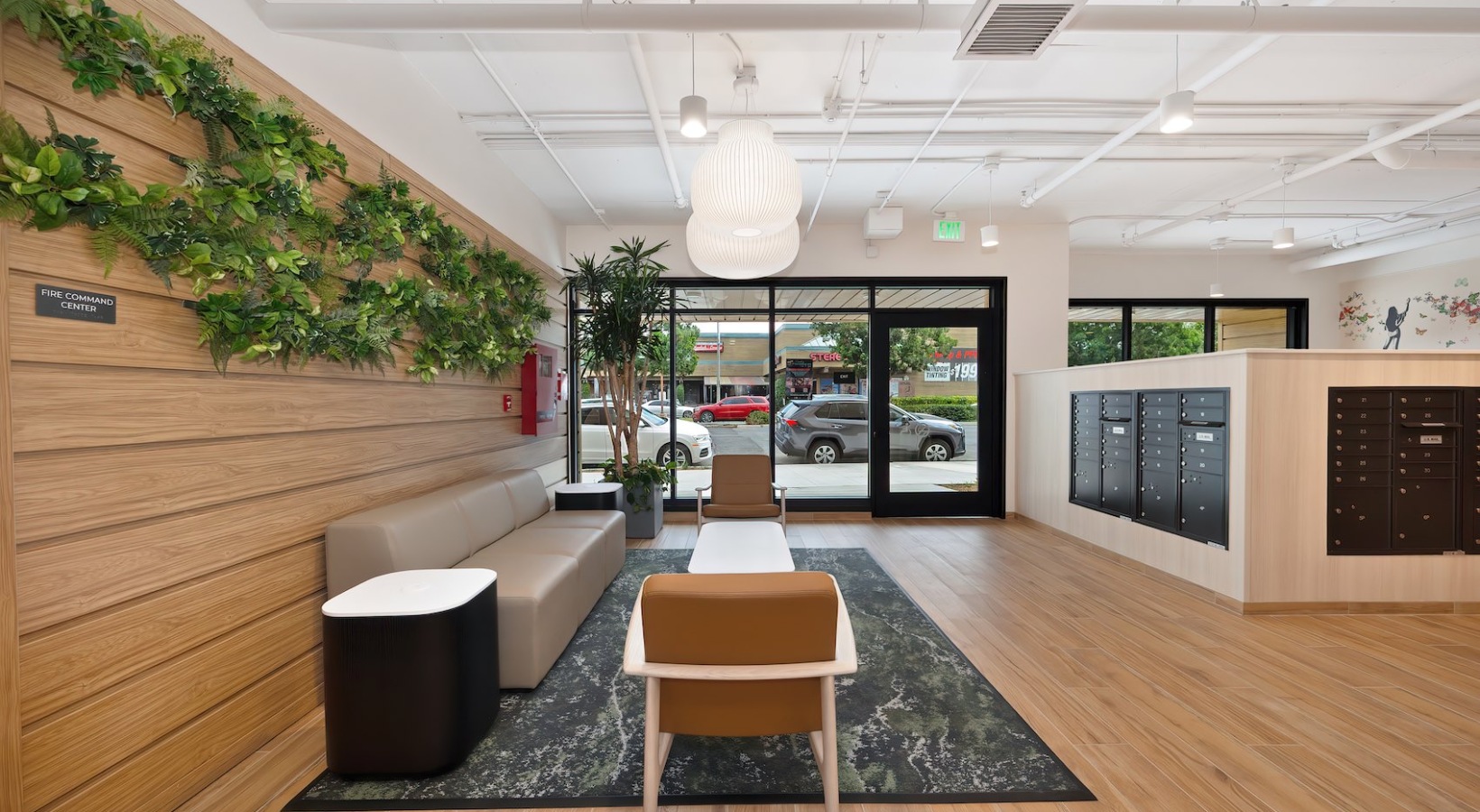 Thoughtful details to elevate your lifestyle a well-lit mail room